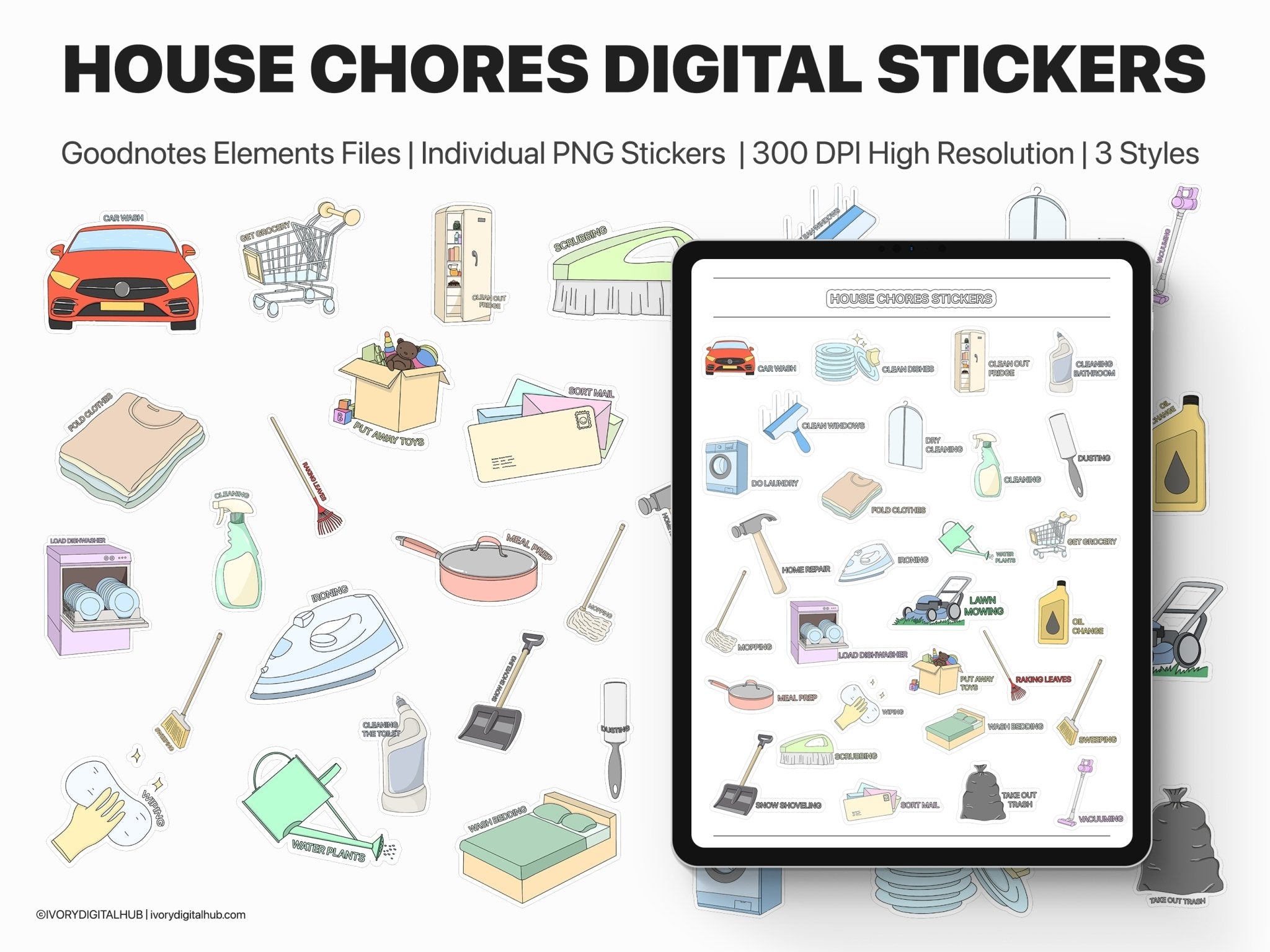 House Chores Digital Stickes