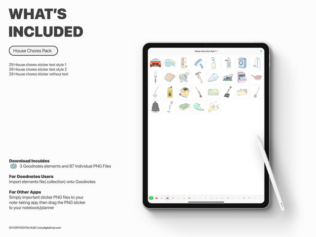 House Chores Digital Stickes