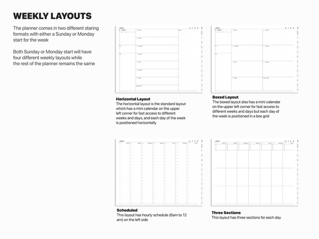 Undated Landscape Digital Planner - White Tabs